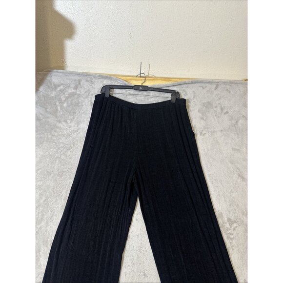 Chico’s Travelers Pants Women’s 3 XL 16 18 Black Ribbed Pull On Pockets Stretch - Picture 11 of 11